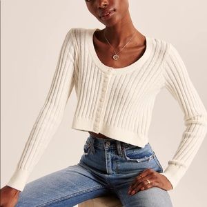 Ribbed Cropped Cardigan
